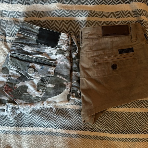 2 pairsof shorts . All Saints size 8 and true religion camo size 27 - Picture 6 of 6